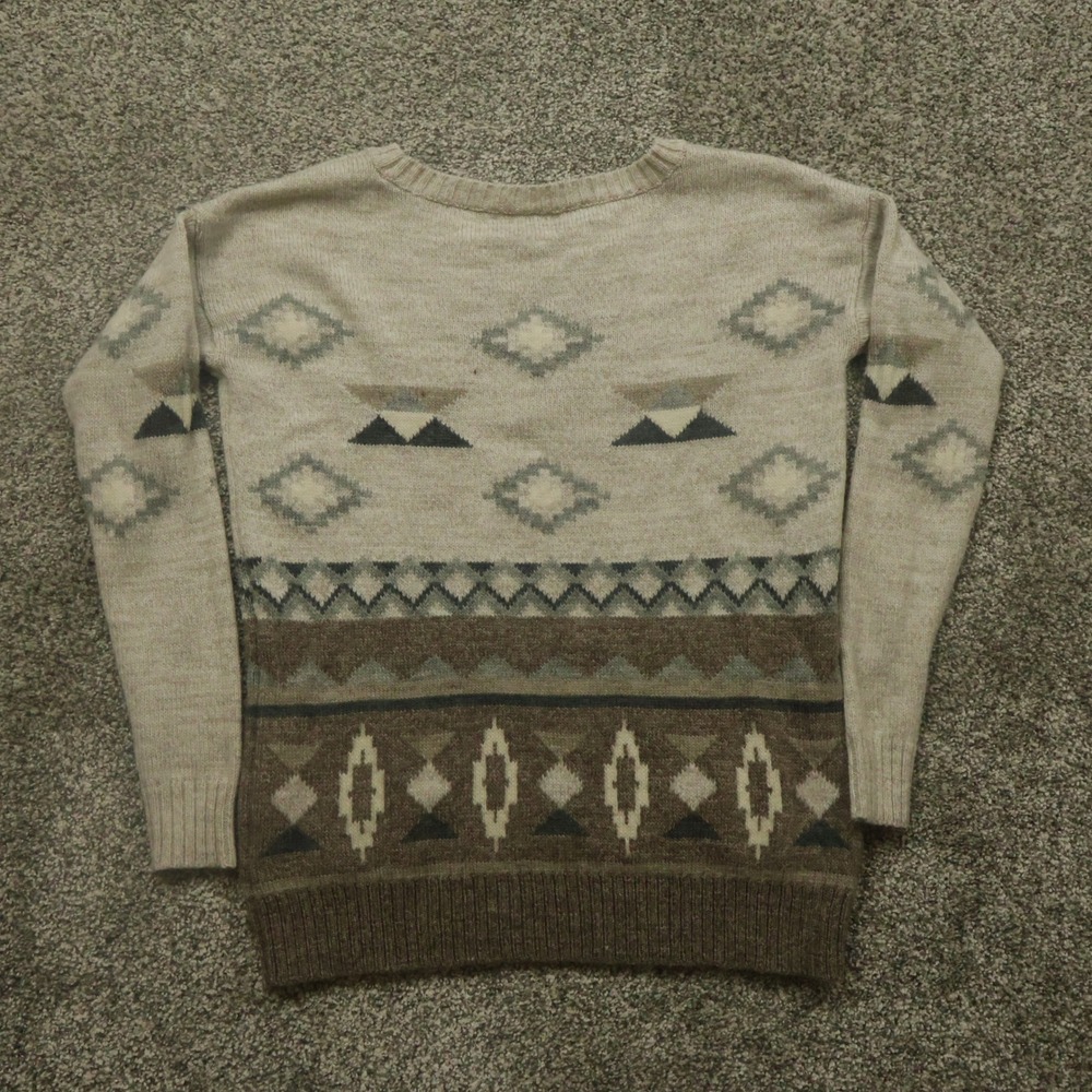 American Eagle sweater‎ womens XS Aztec Knit  Wool pullover Tribe cowgirl horse - Picture 2 of 8